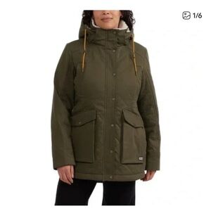 Hunter Quilted Parka with Sherpa Lining - Olive